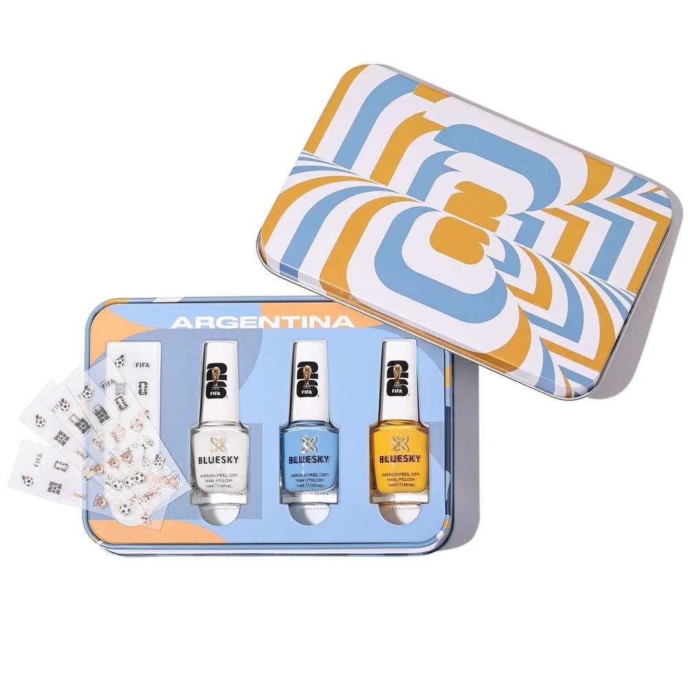 Bluesky Argentina FIFA World Cup 2026 Peel Off Nail Polish Set Box Size OS